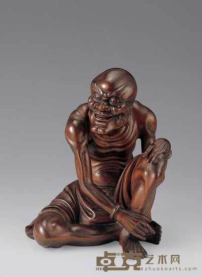清 黄杨木瘦骨罗汉 高15.5cm